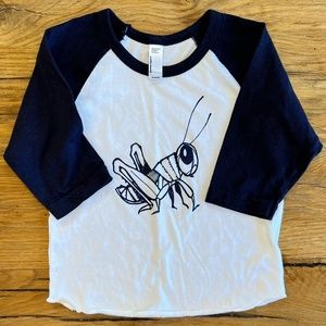 American Apparel. NWOT. 18-24 months "Grasshopper" navy-white t-shirt